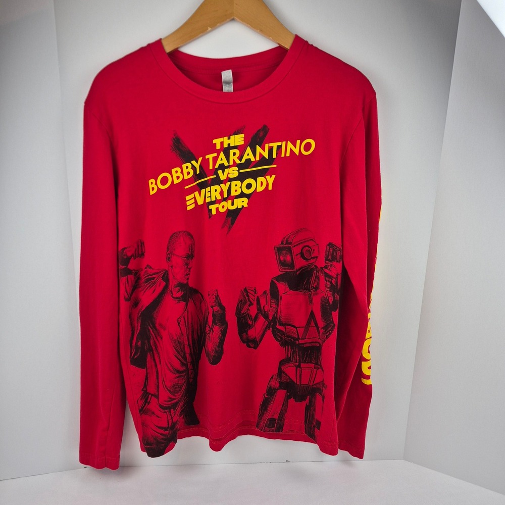 Logic Bobby Tarantino Vs Everybody Tour Long Sleeve Graphic‎ Tee T Shirt Red M